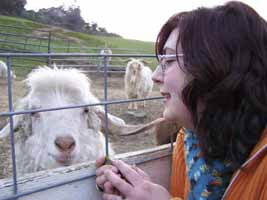 Me and my current hot squeeze Chris the goat.